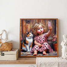 Load image into Gallery viewer, Diamond Painting - Full Round - Cute Girl (40*40CM)
