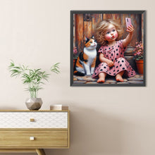 Load image into Gallery viewer, Diamond Painting - Full Round - Cute Girl (40*40CM)
