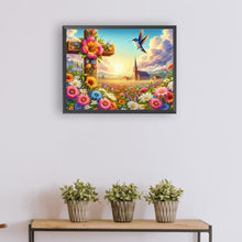 Load image into Gallery viewer, Diamond Painting - Full Round - Garden Hummingbird Cross (40*30CM)
