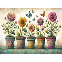 Load image into Gallery viewer, Diamond Painting - Full Round - Garden Flower Pot (40*30CM)
