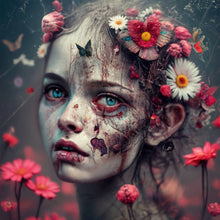 Load image into Gallery viewer, Diamond Painting - Full Round - Flowers And Girl (40*40CM)
