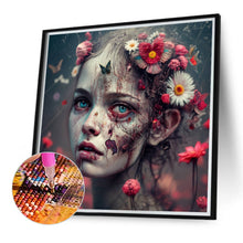 Load image into Gallery viewer, Diamond Painting - Full Round - Flowers And Girl (40*40CM)
