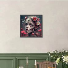 Load image into Gallery viewer, Diamond Painting - Full Round - Flowers And Girl (40*40CM)
