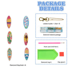 Load image into Gallery viewer, 6Pcs Double Sided Special Shaped Beautiful Pattern Full Drill Keyring for Adults
