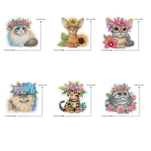 Load image into Gallery viewer, 6Pcs Double Sided Special Shaped Beautiful Pattern Full Drill Keyring for Adults
