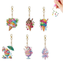 Load image into Gallery viewer, 6Pcs Double Sided Special Shaped Beautiful Pattern Full Drill Keyring for Adults
