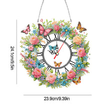 Load image into Gallery viewer, Acrylic Special Shape Flowers 5D Diamond Painting Clock Art Craft for Home Decor
