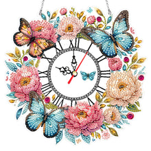 Load image into Gallery viewer, Acrylic Special Shape Flowers 5D Diamond Painting Clock Art Craft for Home Decor
