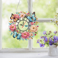 Load image into Gallery viewer, Acrylic Special Shape Flowers 5D Diamond Painting Clock Art Craft for Home Decor

