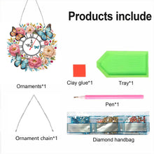 Load image into Gallery viewer, Acrylic Special Shape Flowers 5D Diamond Painting Clock Art Craft for Home Decor
