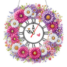 Load image into Gallery viewer, Acrylic Special Shape Flowers 5D Diamond Painting Clock Art Craft for Home Decor
