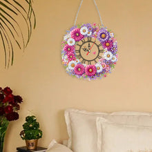 Load image into Gallery viewer, Acrylic Special Shape Flowers 5D Diamond Painting Clock Art Craft for Home Decor
