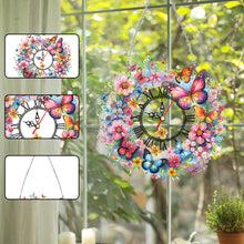 Load image into Gallery viewer, Acrylic Special Shape Flowers 5D Diamond Painting Clock Art Craft for Home Decor
