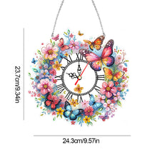 Load image into Gallery viewer, Acrylic Special Shape Flowers 5D Diamond Painting Clock Art Craft for Home Decor
