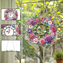 Load image into Gallery viewer, Acrylic Special Shape Flowers 5D Diamond Painting Clock Art Craft for Home Decor
