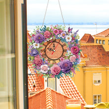 Load image into Gallery viewer, Acrylic Special Shape Flowers 5D Diamond Painting Clock Art Craft for Home Decor
