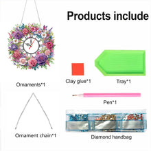 Load image into Gallery viewer, Acrylic Special Shape Flowers 5D Diamond Painting Clock Art Craft for Home Decor
