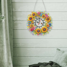 Load image into Gallery viewer, Acrylic Special Shape Flowers 5D Diamond Painting Clock Art Craft for Home Decor
