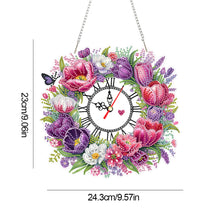 Load image into Gallery viewer, Acrylic Special Shape Flowers 5D Diamond Painting Clock Art Craft for Home Decor
