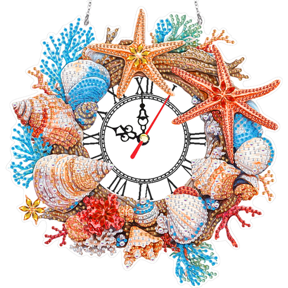 Acrylic Special Shape Flowers 5D Diamond Painting Clock Art Craft for Home Decor