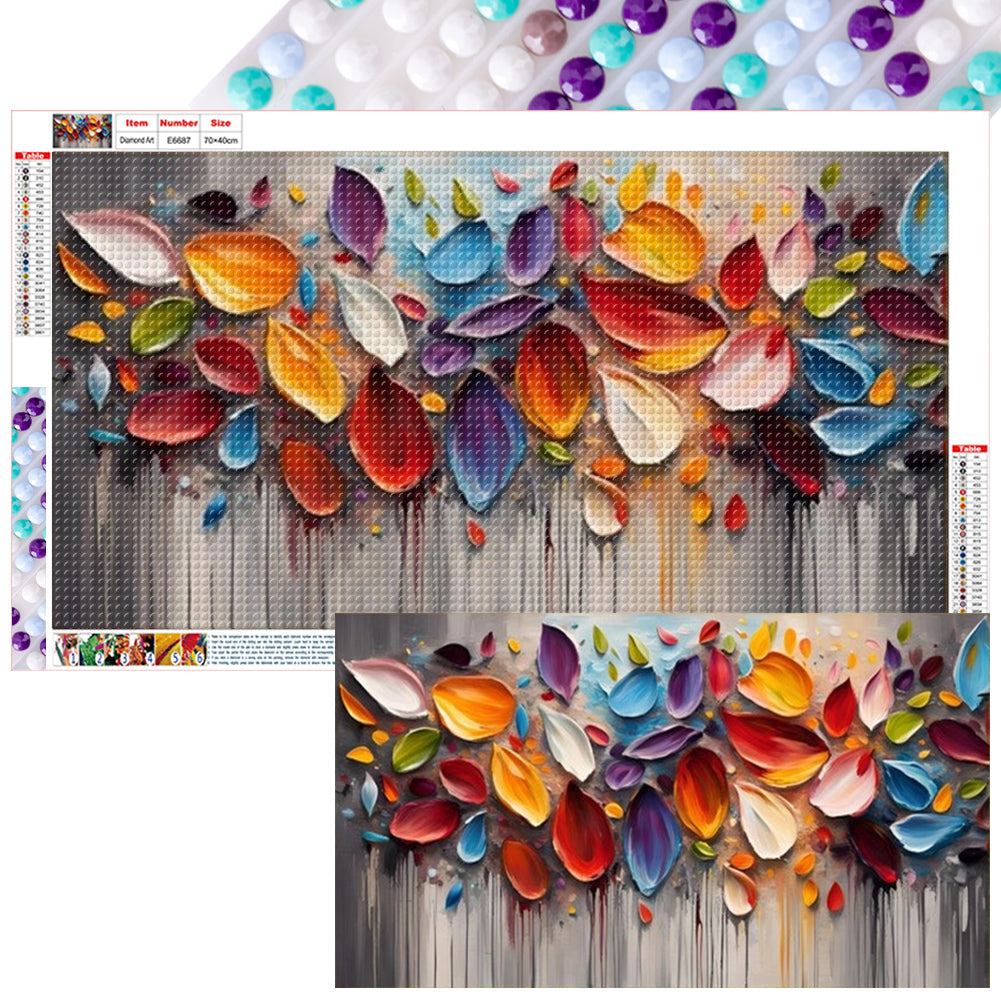 Diamond Painting - Full Round - Decorative Flower Painting (70*40CM)