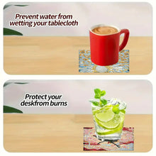 Load image into Gallery viewer, 6Pcs Wooden Beautiful Pattern DIY Diamond Painting Coaster Art with Storage Rack
