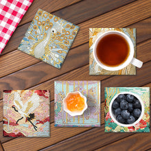 Load image into Gallery viewer, 6Pcs Wooden Beautiful Pattern DIY Diamond Painting Coaster Art with Storage Rack
