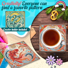 Load image into Gallery viewer, 6Pcs Wooden Beautiful Pattern DIY Diamond Painting Coaster Art with Storage Rack
