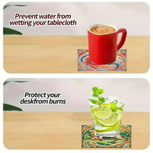 Load image into Gallery viewer, 6Pcs Wooden Beautiful Pattern DIY Diamond Painting Coaster Art with Storage Rack
