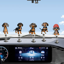 Load image into Gallery viewer, 5Pcs Dachshund Diamond Painting Car Dashboard Shake Head Doll for Car Interior
