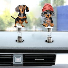 Load image into Gallery viewer, 5Pcs Dachshund Diamond Painting Car Dashboard Shake Head Doll for Car Interior
