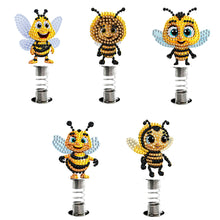 Load image into Gallery viewer, 5Pcs Bee Diamond Painting Car Dashboard Shake Head Doll Spring Stand Doll
