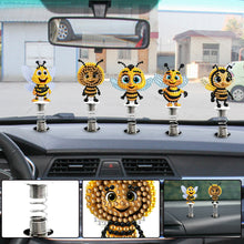 Load image into Gallery viewer, 5Pcs Bee Diamond Painting Car Dashboard Shake Head Doll Spring Stand Doll
