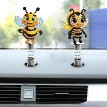 Load image into Gallery viewer, 5Pcs Bee Diamond Painting Car Dashboard Shake Head Doll Spring Stand Doll
