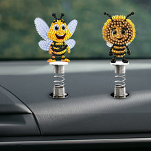 Load image into Gallery viewer, 5Pcs Bee Diamond Painting Car Dashboard Shake Head Doll Spring Stand Doll
