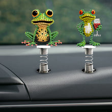 Load image into Gallery viewer, 5Pcs Frog Diamond Painting Car Dashboard Shake Head Doll Spring Stand Doll
