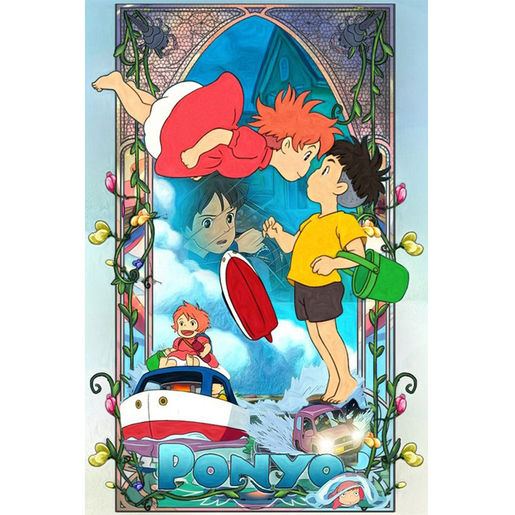 Diamond Painting - Full Round - Ponyo Princess On The Cliff (40*60CM)