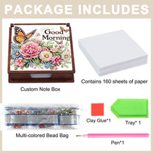 Load image into Gallery viewer, Wooden 5D Diamond Painting Kit Note Box with 160 Sheets Diamond Art Notepad Box
