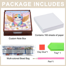 Load image into Gallery viewer, Wooden 5D Diamond Painting Kit Note Box with 160 Sheets Diamond Art Notepad Box
