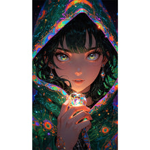 Load image into Gallery viewer, AB Diamond Painting - Full Round - Magic Crystal And Cape Girl (40*70CM)

