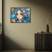 Load image into Gallery viewer, AB Diamond Painting - Full Round - Blue-Haired Ocean Girl (40*30CM)
