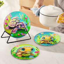 Load image into Gallery viewer, 4 Pcs Wooden Diamond Painting Placemats with Holder Round Diamond Art Table Mats
