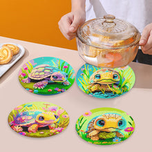 Load image into Gallery viewer, 4 Pcs Wooden Diamond Painting Placemats with Holder Round Diamond Art Table Mats
