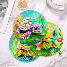 Load image into Gallery viewer, 4 Pcs Wooden Diamond Painting Placemats with Holder Round Diamond Art Table Mats
