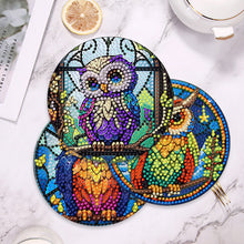 Load image into Gallery viewer, 4 Pcs Wooden Diamond Painting Placemats with Holder Round Diamond Art Table Mats
