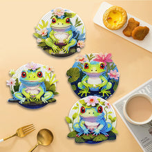 Load image into Gallery viewer, 4 Pcs Wooden Diamond Painting Placemats with Holder Round Diamond Art Table Mats
