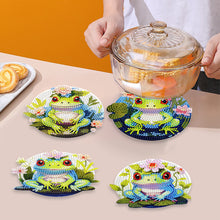 Load image into Gallery viewer, 4 Pcs Wooden Diamond Painting Placemats with Holder Round Diamond Art Table Mats
