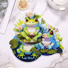 Load image into Gallery viewer, 4 Pcs Wooden Diamond Painting Placemats with Holder Round Diamond Art Table Mats
