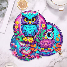 Load image into Gallery viewer, 4 Pcs Wooden Diamond Painting Placemats with Holder Round Diamond Art Table Mats
