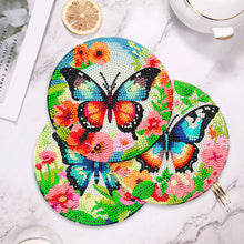 Load image into Gallery viewer, 4 Pcs Wooden Diamond Painting Placemats with Holder Round Diamond Art Table Mats
